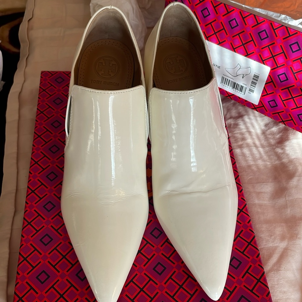 Tory Burch Georgina 80mm White Ankle Bootie
